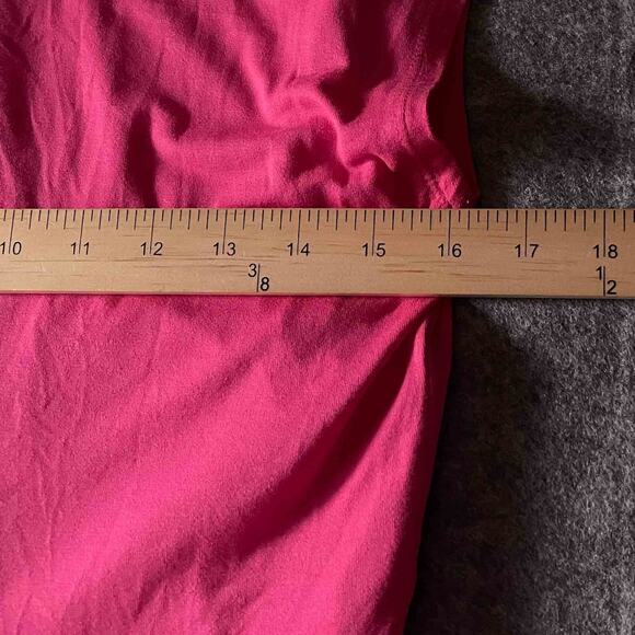 Women's BOSS Ellira Stretch Jersey Cap Sleeve Mockneck Midi Dress Pink Size M - Picture 6 of 7